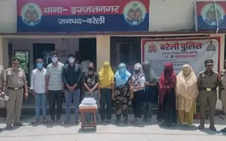 बरेली - देह व्यापार के रैकेट का भंडाफोड़, तीन युवक सहित 7 युवतियां गिरफ्तार
