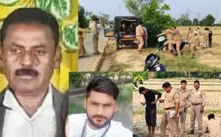 Firozabad Crime News : दिन दहाड़े प्रधान सहित बेटे को फावड़े से काटा