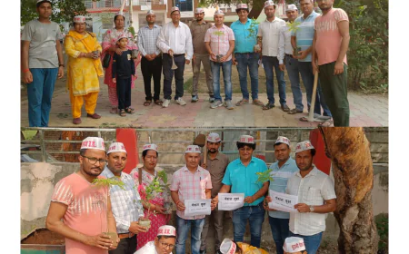 Kasganj  news विश्व पर्यावरण दिवस के अवसर पर अटेवा ने किया वृक्षारोपण