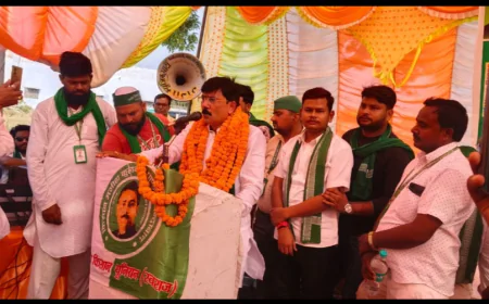 Kasganj news भारतीय किसान यूनियन स्वराज की मानपुर नगरिया में महा पंचायत