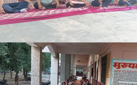 अमृतपुर तहसील में अन्तरराष्ट्रीय योग दिवस पर हुआ आयोजन