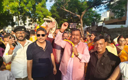 जगन्नाथ स्वामी की यात्रा के रथ को प्रदेश अध्यक्ष ने खींचा