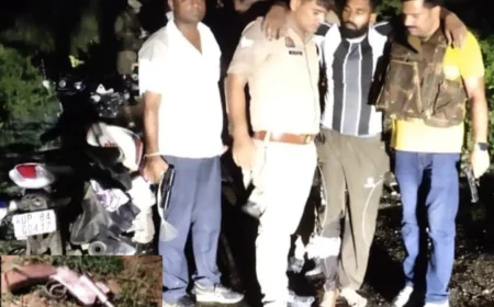 मैनपुरी में भोगांव पुलिस और स्वाट टीम की बदमाशों से मुठभेड़, दो गिरफ्तार