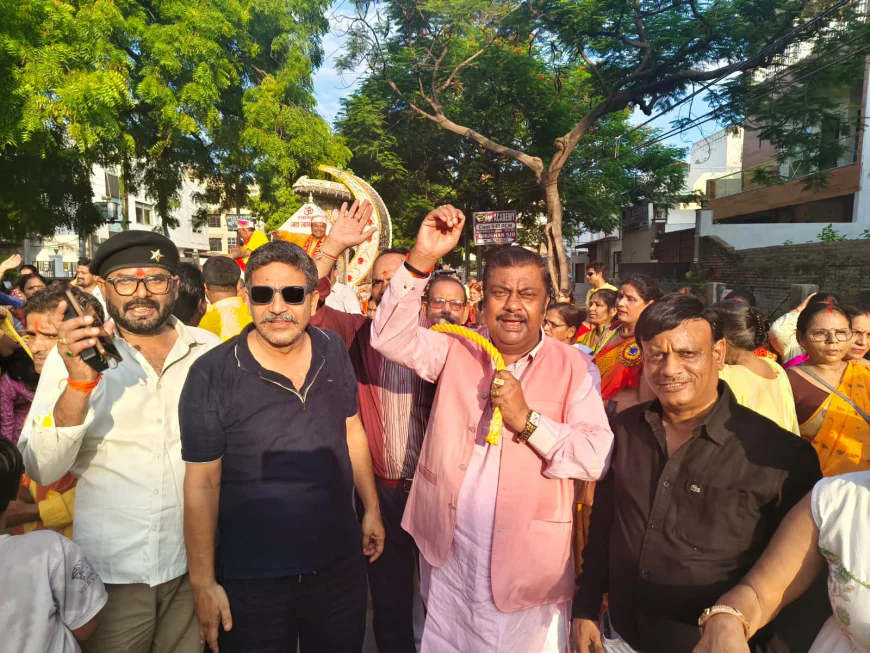 जगन्नाथ स्वामी की यात्रा के रथ को प्रदेश अध्यक्ष ने खींचा