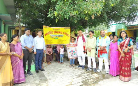 रैली निकालकर स्कूल चलो अभियान के प्रति किया जागरूक