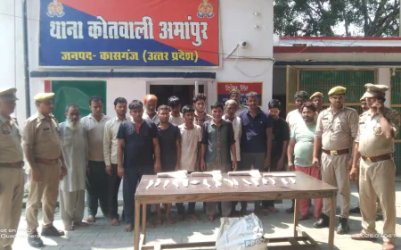 Kasganj news थाना अमांपुर पुलिस द्वारा अवैध पशु कटान एवं पशु क्रूरता निवारण अधि0 के अन्तर्गत कार्यवाही करते हुए 15 अभि0गण को किया गिरफ्तार।