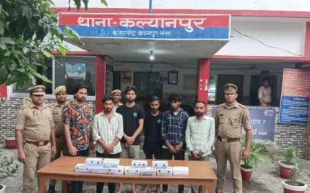 Kanpur News : ऑनलाइन चल रहे देह व्यापार रैकेट का भंडाफोड़, नौ गिरफ्तार