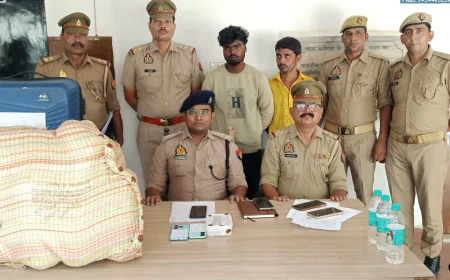 Etah News : अलीगंज पुलिस की बड़ी सफलता, दो गांजा तस्कर गिरफ्तार, 27 किलो गांजा बरामद