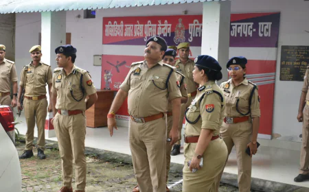 ADG आगरा जोन व डीआईजी ने रिक्रूट ट्रेनिंग सेंटर (आरटीसी) का गहन निरीक्षण किया