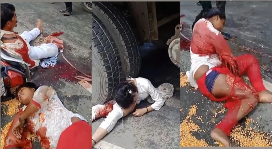 बटेश्वर जा रहे बाइक सवार को डंपर ने रौंदा, बेटी और चचेरी बहन की मौत, बाइक सवार गंभीर