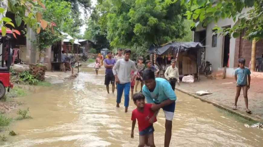कन्हैय नगला बना तालाब – घुटनों तक पानी, विकास हुआ गायब