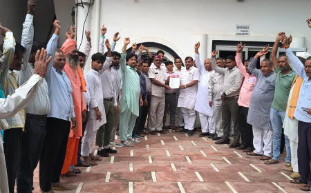 निषाद पार्टी का जोरदार प्रदर्शन, मझवार-तुरैहा को एससी आरक्षण देने की मांग