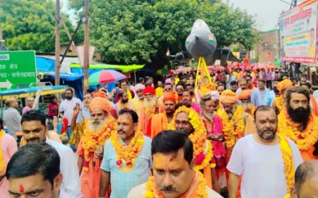 धूमधाम से निकली कांवड़ यात्रा, जगह जगह हुआ स्वागत