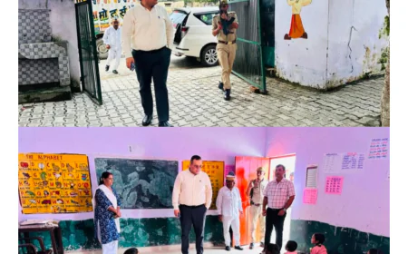 Kasganj news कासगंज जिलाधिकारी प्रणय सिंह द्वारा कम्पोजिट विद्यालय गोरहा विकास खण्ड सोरों जनपद कासगंज का औचक निरीक्षण किया गया