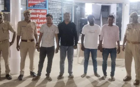 मिरहची पुलिस ने चार जुआरी किए रंगेहाथ गिरफ्तार