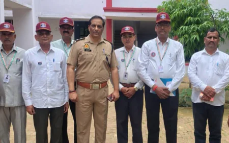 पुलिस लाइन में इंडियन वेटरन्स ऑर्गनाइजेशन (IVO) ने किया भ्रमण