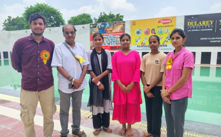 तैराकी प्रतियोगिता मे शकुन्तला देवी बालिका इण्टर कालेज की दो छात्राओं ने राज्य स्तरीय स्तर पर अपना स्थान बनाया