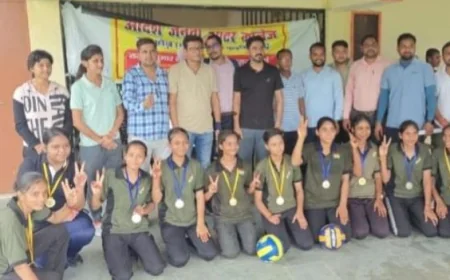 शकुन्तला देवी बालिका इण्टर कॉलेज की वॉलीबॉल टीम रही विजयी