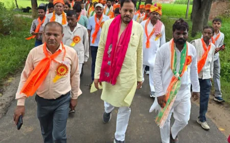 वीरांगना अवंति बाई लोधी की जयंती पर मिरहची में भव्य शोभायात्रा का आयोजन