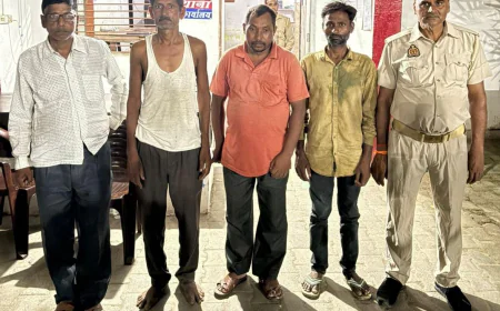 पुलिस की बड़ी कार्रवाई, 4 जुआरी गिरफ्तार
