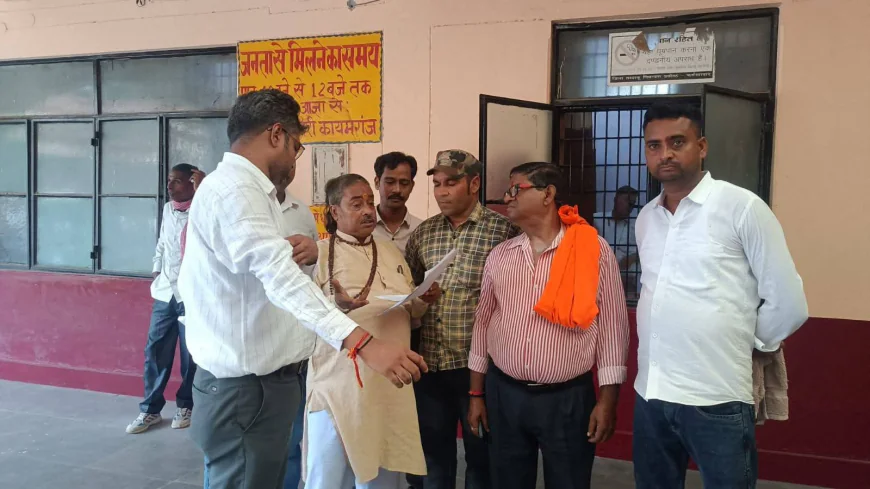 शिवरई मठ स्थित शिव मठ को लेकर अखिल भारत हिन्दू महासभा ने सौपा मांग पत्र।