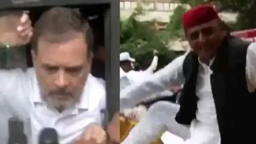 दिल्ली में विपक्षी दलों का मार्च रोका, राहुल गांधी और अखिलेश यादव समेत कई सांसद हिरासत में