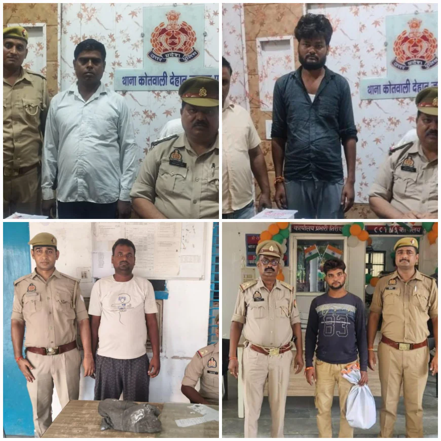 एटा पुलिस ने अलग अलग थानों से 19 - 19 पव्वा एक पर 20 सहित 5 पकड़े