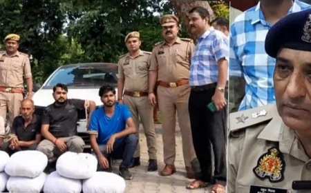 Mainpuri News : 35 किलो गांजे के साथ चार ड्रग तस्कर गिरफ्तार