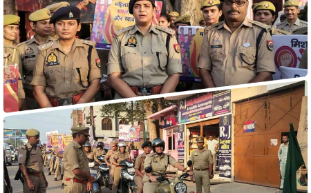 Kasganj news मिशन शक्ति 5.0 अभियान का शहर कासगंज में पुलिस अधीक्षक के नेतृत्व मे बाइक रैली निकालकर किया शुभारम्भ