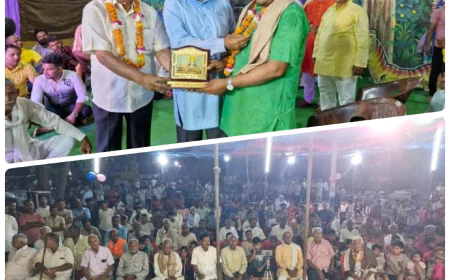 सिंह रामलीला क्लब गढ़िया जगन्नाथ राजा का रामपुर में रामलीला का हुआ उद्धघाटन, देर रात्रि हुआ रामलीला का  शुभारम्भ