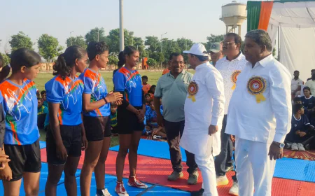 Kasganj News : राज्य स्तरीय जूनियर बालिका कबड्डी प्रतियोगिता का हुआ उद्घाटन