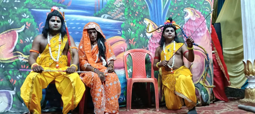 निधौली कलां में बाल रामलीला का नौ वाँ दिन  सूफड़खा की नाक कटी, सीता हरण