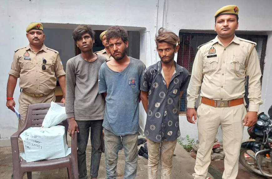वाहनों की बैटरी चोरी करने वाले तीन अभियुक्त गिरफ्तार