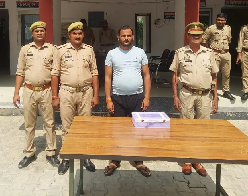 Kasganj news कासगंज पुलिस द्वारा अवैध शस्त्र के साथ 02 अभि0गण को किया गिरफ्तार