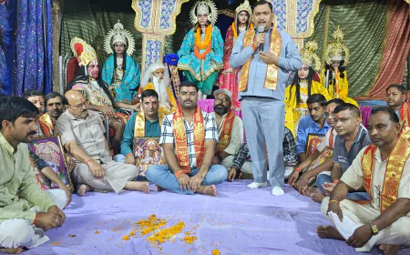 Kasganj news अमाँपुर राजतिलक के साथ हुआ रामलीला महोत्सव का समापन