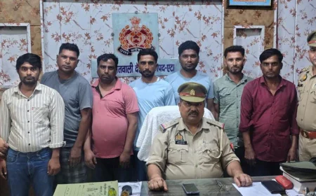 कोतवाली देहात क्षेत्र में जुआ खेलते हुए 7 आरोपी गिरफ्तार, ₹65,200 नगद बरामद