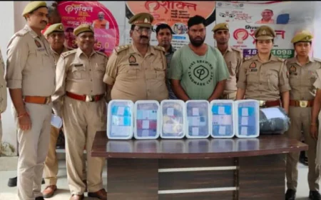 Mainpuri News : पुलिस ने 4 लाख  के 17 चोरी के मोबाइल फोन के साथ शातिर चोर गिरफ्तार