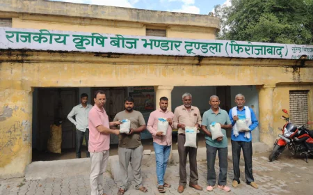 फिरोजाबाद/कृषि विभाग द्वारा सरसों की खेती के लिए उन्नतिशील बीज के निशुल्क मिनिकिट वितरित