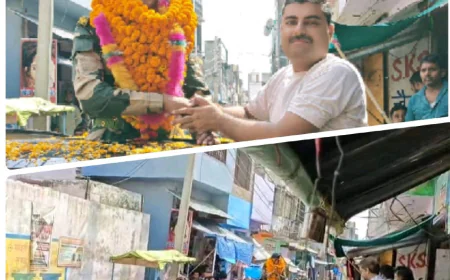 Kasganj news  आर्मी की ट्रेनिंग कर घर लौटे जवान का हुआ भव्य स्वागत