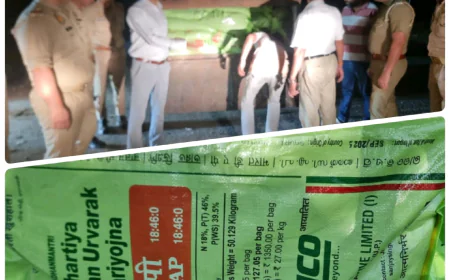 Kasganj news कलेक्टर के निर्देश पर नकली खाद की बिक्री का भंडाफोड़, सख्ती से रोकथाम के लिये कराई छापामार कार्यवाही।