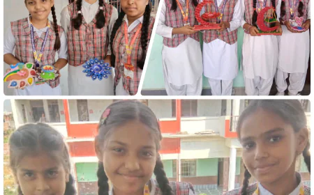 Kasganj news धनतेरस पर एसएन पब्लिक स्कूल में छात्राओं ने सजाई रंगोली, जगमगाए दीपक