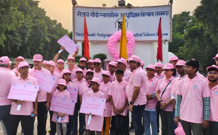 एसजीपीजीआई ने वॉकाथन और पिंक बॉल क्रिकेट लीग के साथ मनाया ब्रेस्ट कैंसर जागरूकता माह