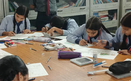 सी.पी. विद्या निकेतन में चित्रकला प्रतियोगिता का आयोजन।