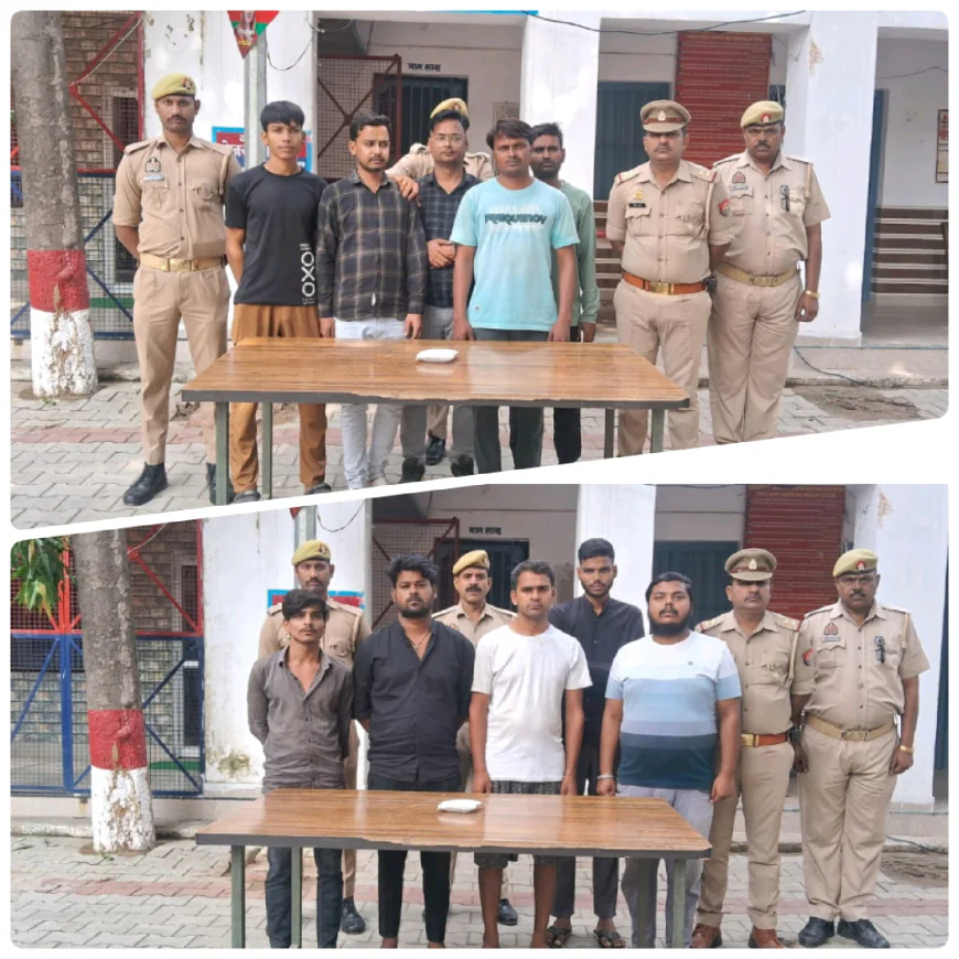 Kasganj news गंजडुण्डवारा पुलिस द्वारा जुआ खेलते हुए 10 अभियुक्तगण को किया गिरफ्तार