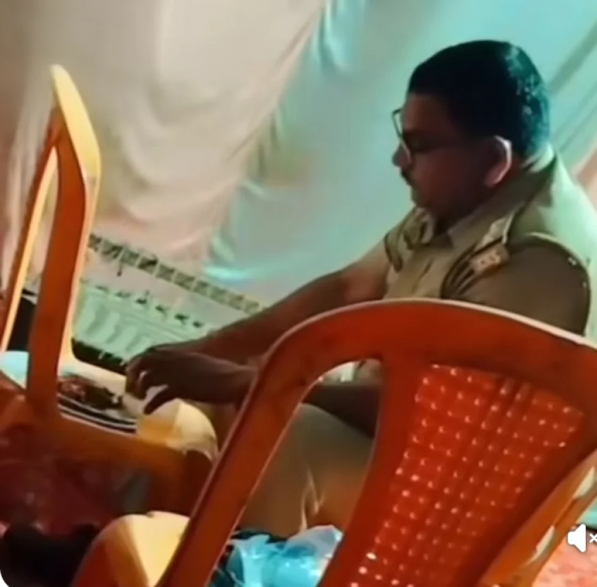 खाकी हुई शर्मशार : वर्दी में दारोगा ने पी शराब, पार्टी का वीडियो वायरल होने के बाद पुलिस महकमें में मची खलबली
