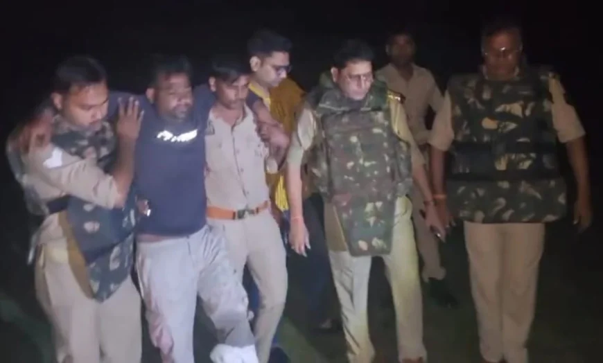 पुलिस मुठभेड में वांछित अपराधी गिरफ्तार, पैर में लगी गोली, साथी फरार