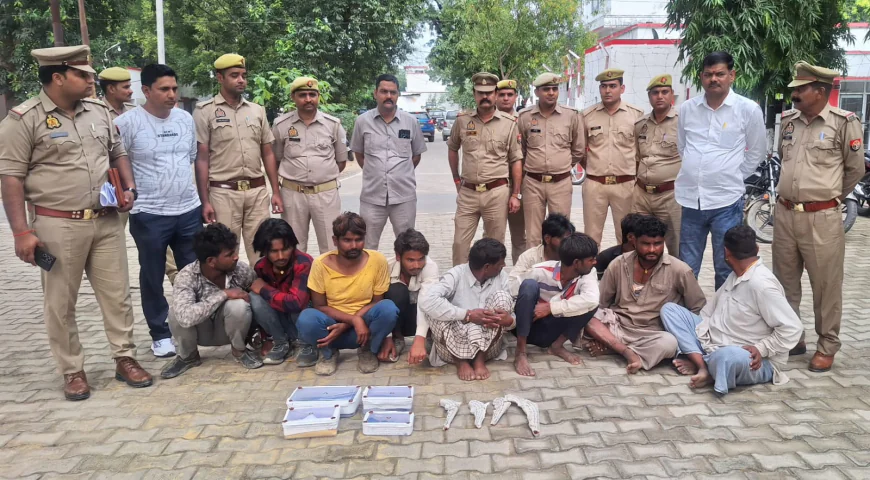 Mainpuri News : पुलिस मुठभेड़ में 12 गो तस्कर गिरफ्तार, 74 गोवंश बरामद