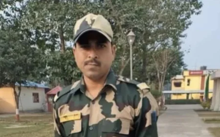 घर आये बीएसएफ जवान की हुई मौत