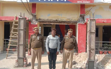 Kasganj news कासंगज पुलिस ने 25 हजार रूपये  के ईनामी अभियुक्त को किया गिरफ्तार