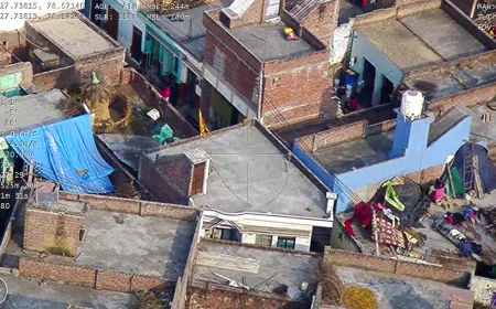 क्षेत्रांतर्गत लगे उर्स मेला की ड्रोन कैमरे से की गई सुरक्षा व्यवस्था की निगरानी